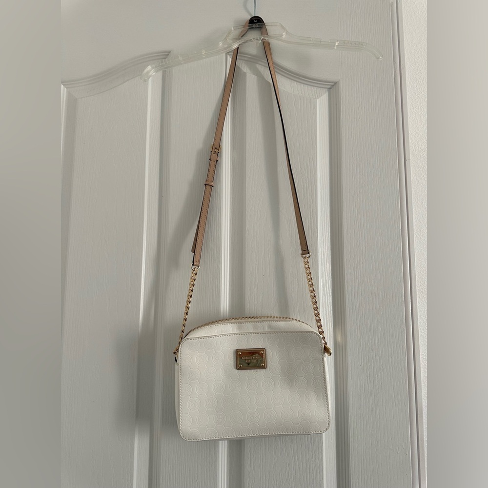 MK white crossbody
